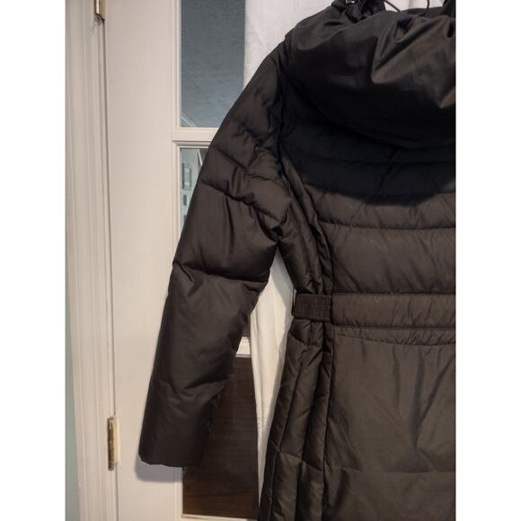 Cole Haan Women's Signature Down Feather Puffer Quilted Hood Belted Coat Medium - Picture 8 of 14